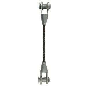 1-1/4" x 10' Open and Open Spelter Socket Wire Rope Sling
