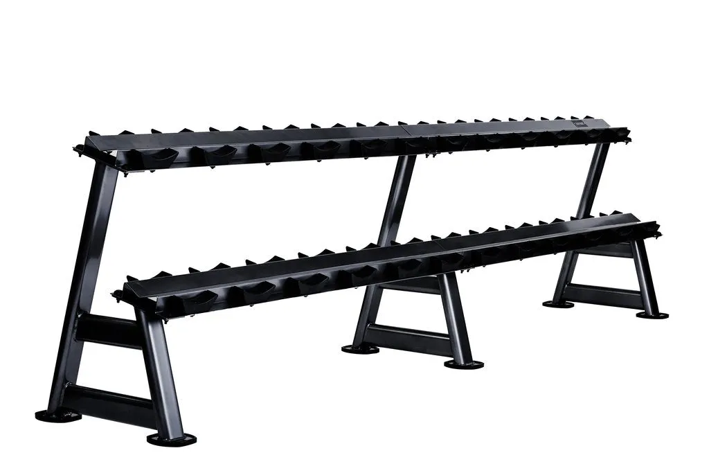 12 Pair Dumbbell Rack (2 tier) - Grey or Black