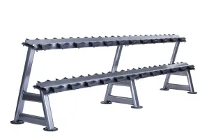 12 Pair Dumbbell Rack (2 tier) - Grey or Black