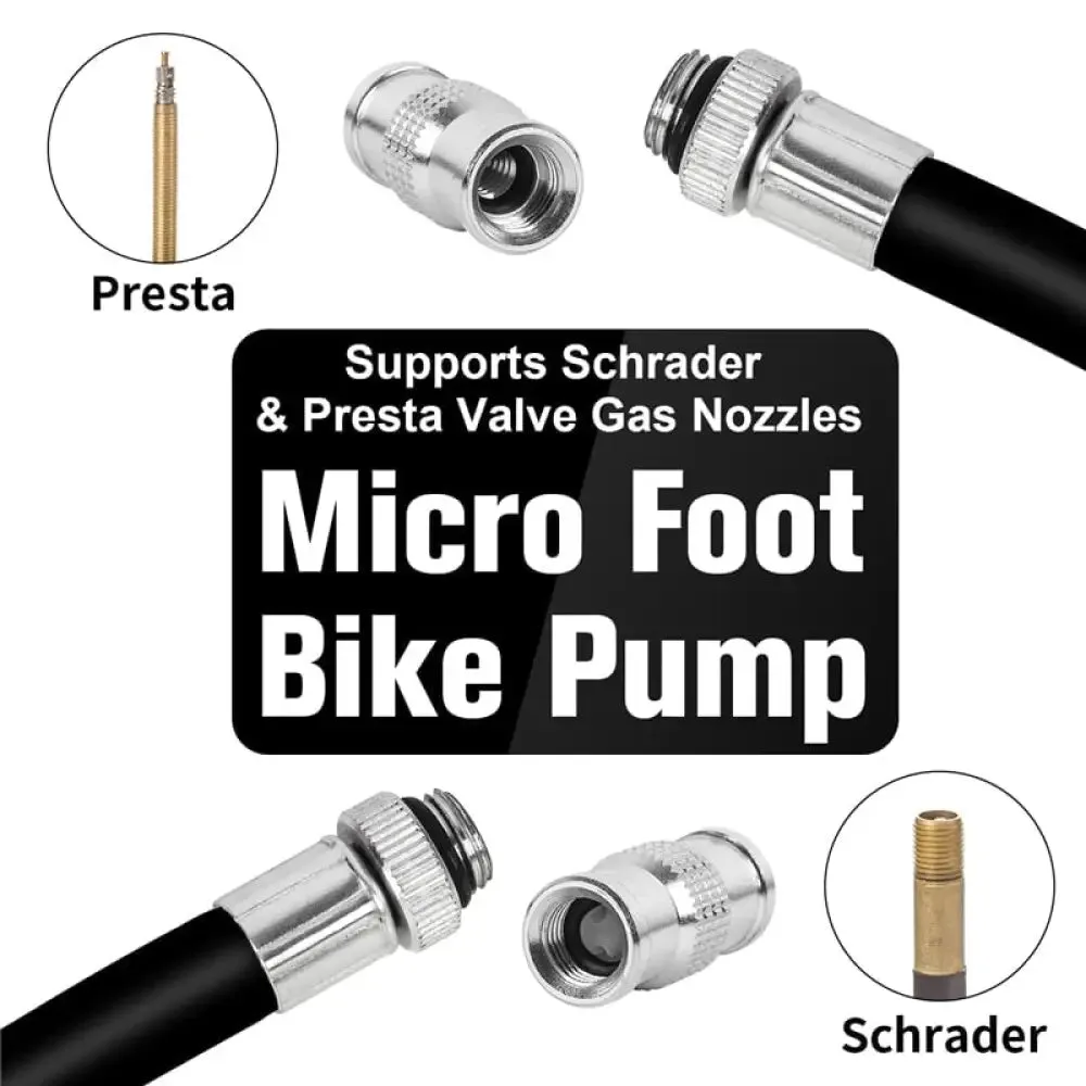 130psi Bike Pump with Pressure Guage