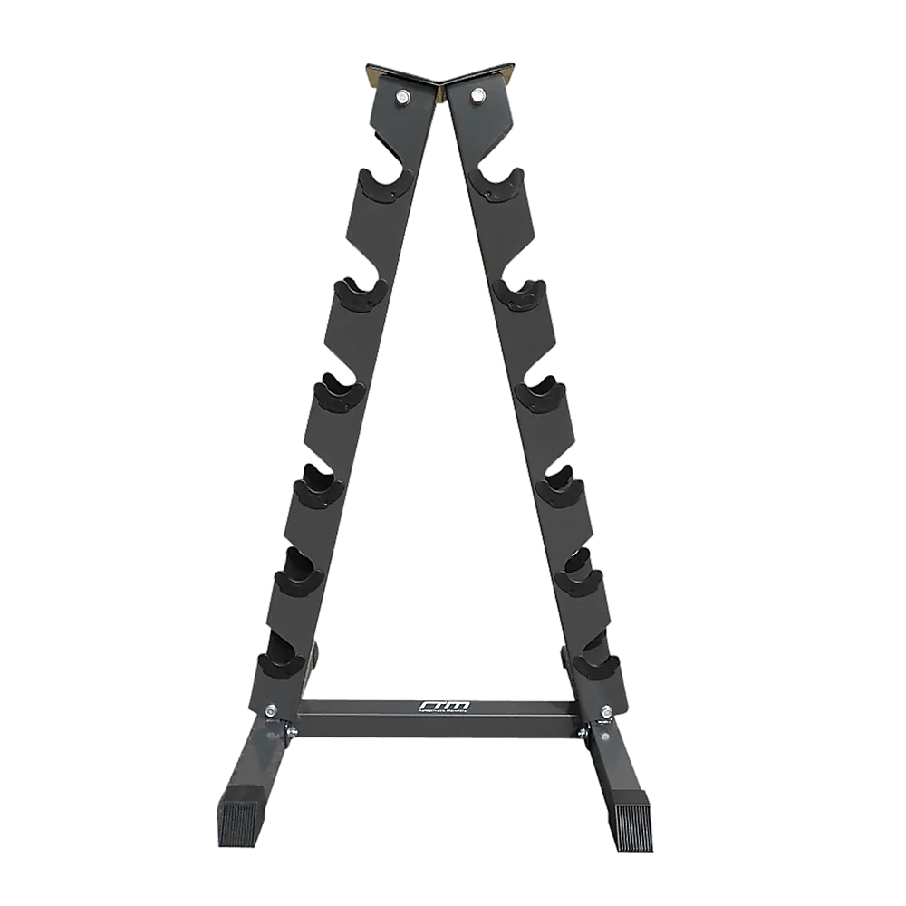 14-Gauge Steel Vertical Dumbbell Rack, 12 Slots, Chrome