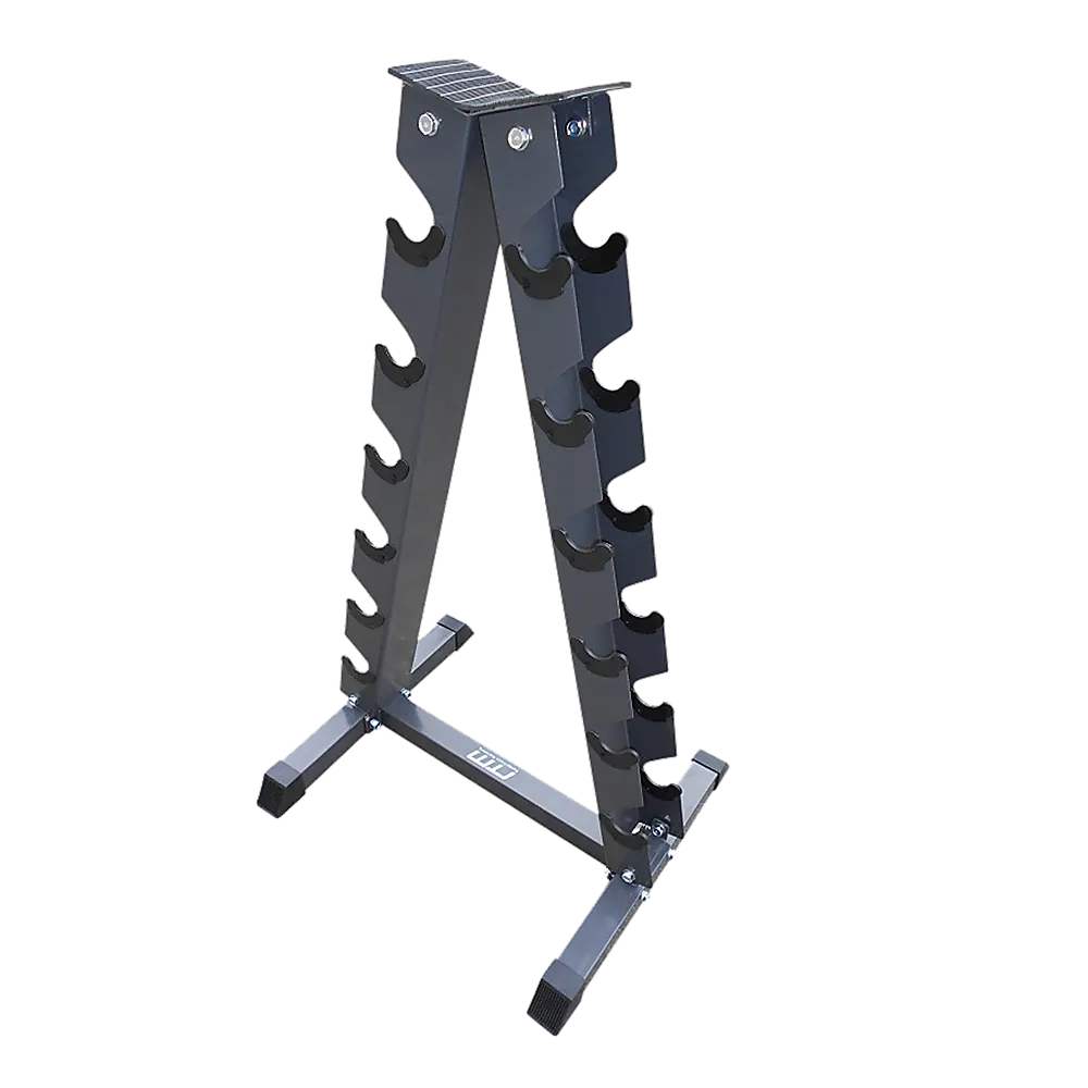 14-Gauge Steel Vertical Dumbbell Rack, 12 Slots, Chrome