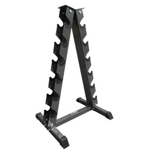 14-Gauge Steel Vertical Dumbbell Rack, 12 Slots, Chrome