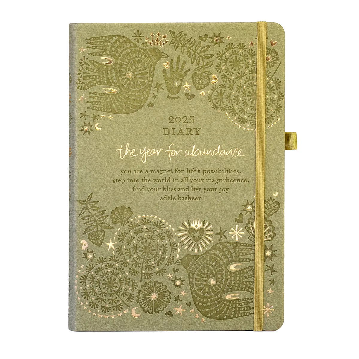 2025 Diary Planner | The Year for Abundance - Olivine Green