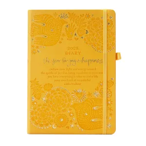2025 Diary Planner | The Year for Joy & Happiness - Limoncello Yellow