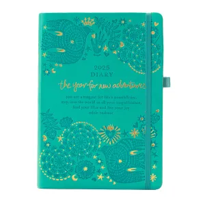 2025 Diary Planner | The Year for New Adventures - Turquoise Twist
