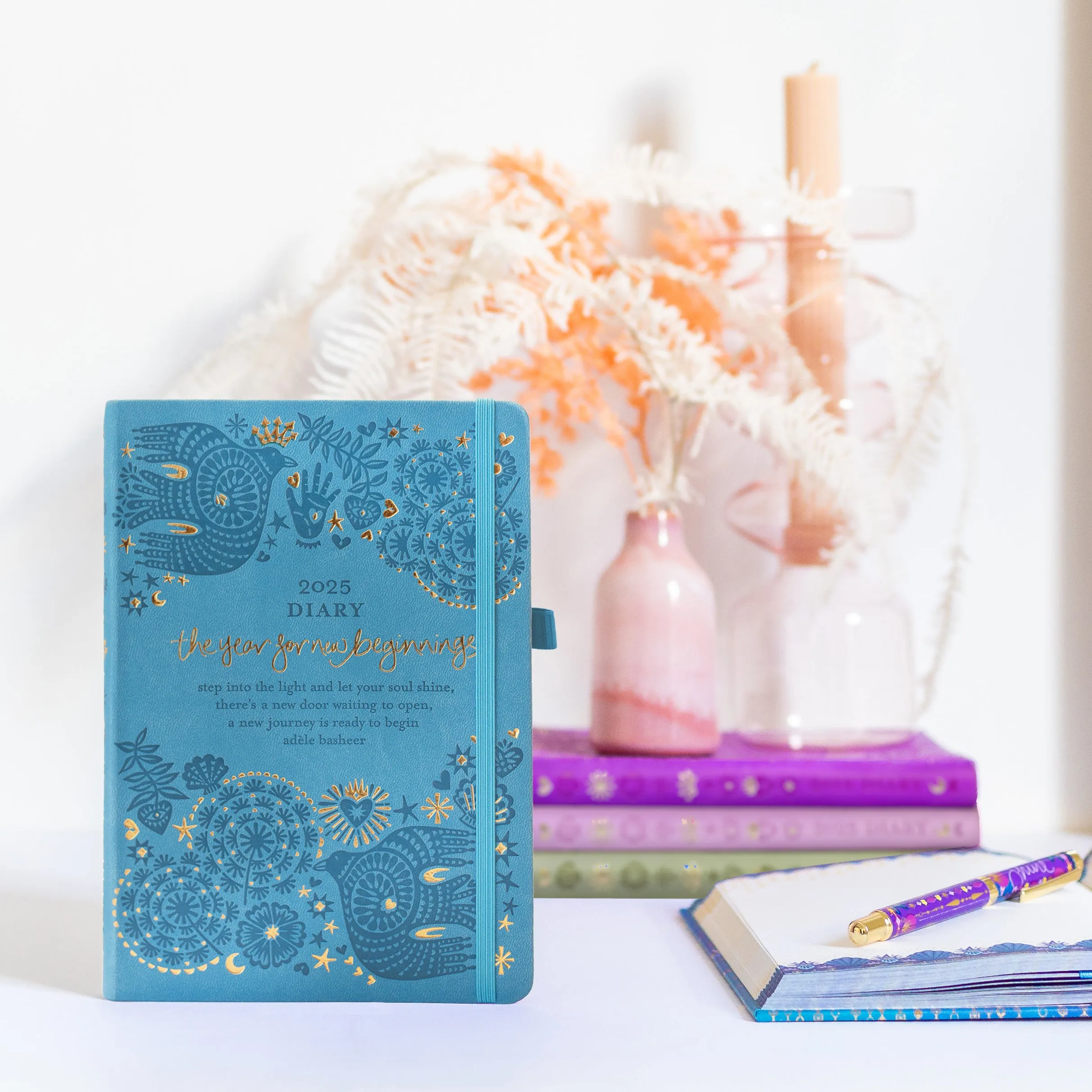 2025 Diary Planner | The Year for New Beginnings - Denim Days Blue