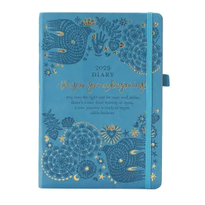 2025 Diary Planner | The Year for New Beginnings - Denim Days Blue