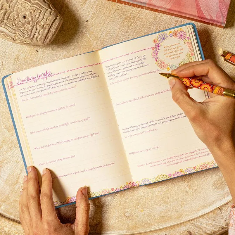 2025 Diary Planner | The Year for New Beginnings - Denim Days Blue
