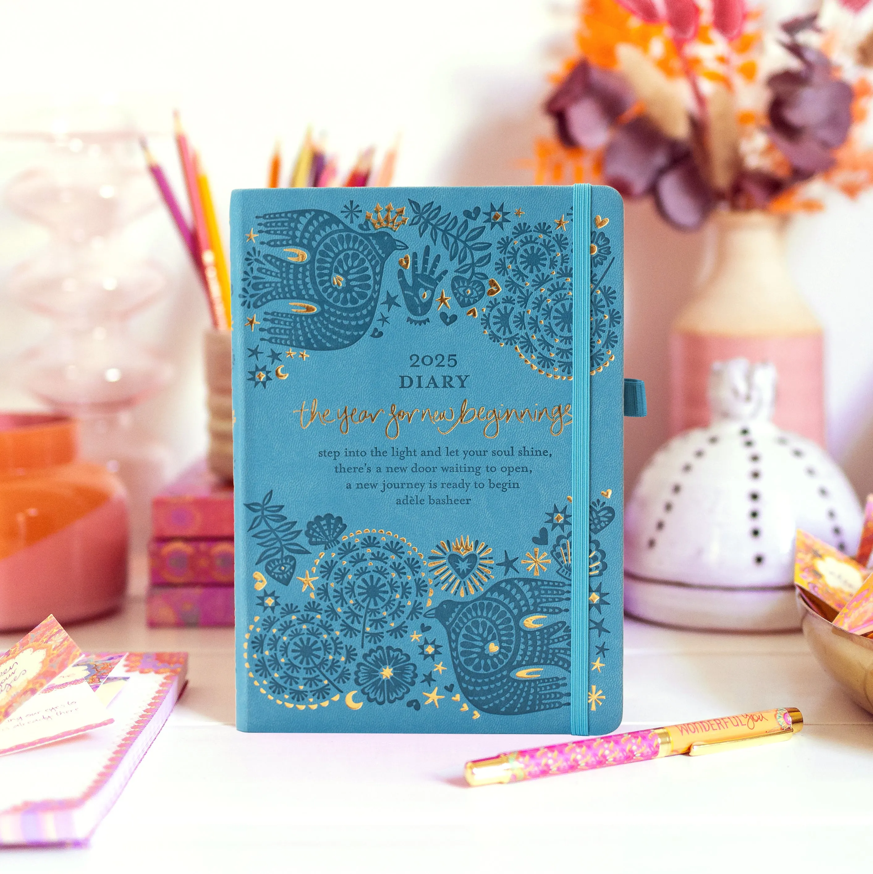 2025 Diary Planner | The Year for New Beginnings - Denim Days Blue