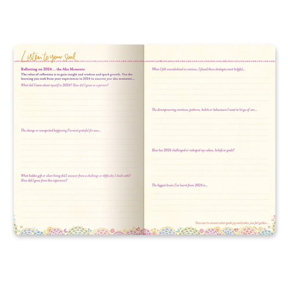 2025 Diary Planner | The Year for New Beginnings - Moonlit Mauve Purple