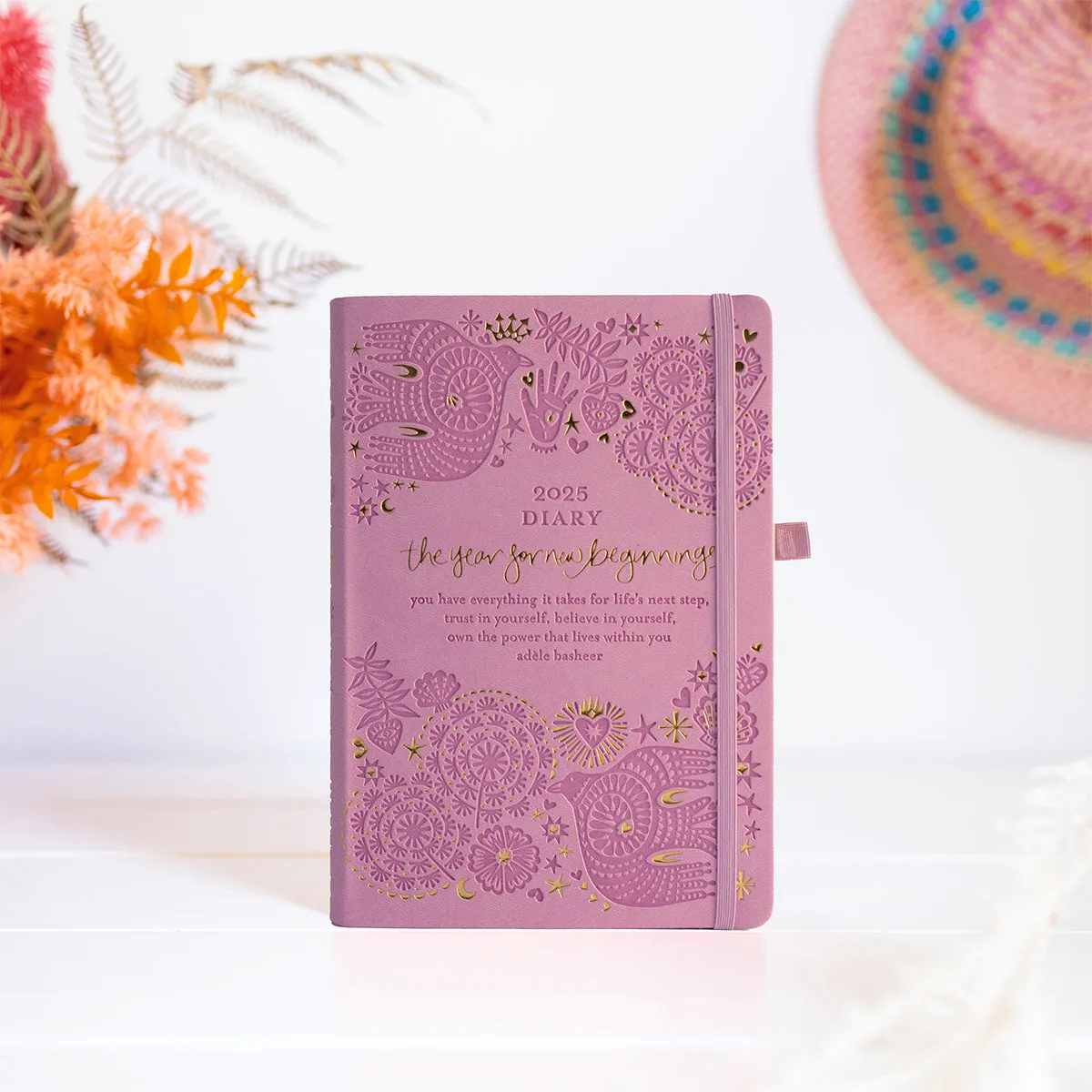 2025 Diary Planner | The Year for New Beginnings - Moonlit Mauve Purple