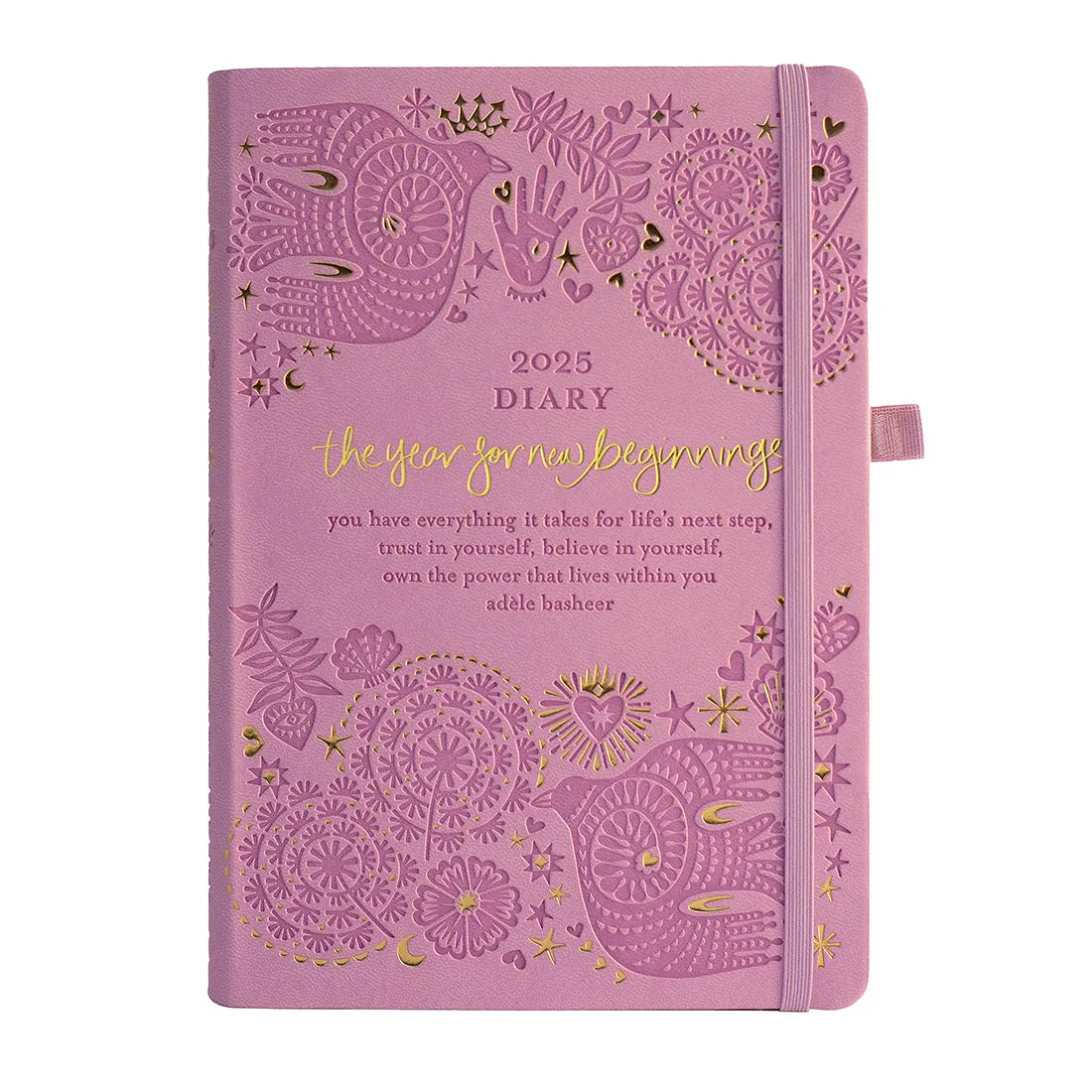 2025 Diary Planner | The Year for New Beginnings - Moonlit Mauve Purple