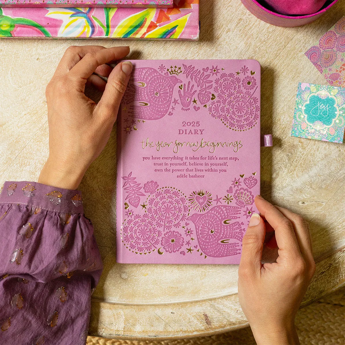 2025 Diary Planner | The Year for New Beginnings - Moonlit Mauve Purple