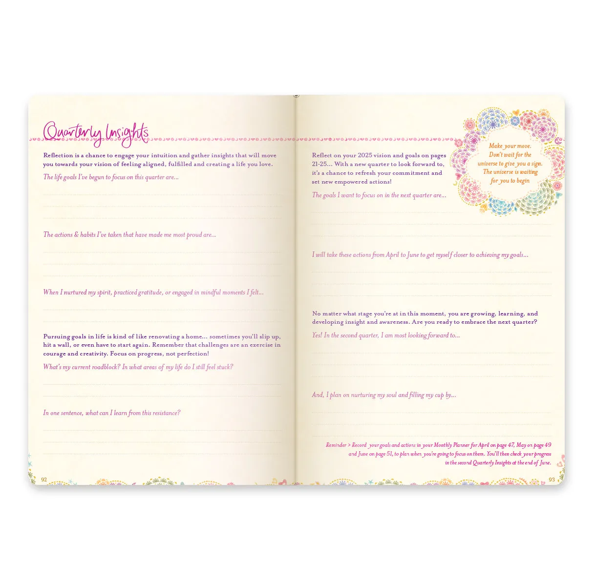 2025 Diary Planner | The Year for New Beginnings - Moonlit Mauve Purple