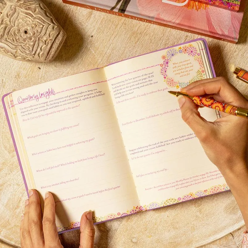 2025 Diary Planner | The Year for New Beginnings - Moonlit Mauve Purple