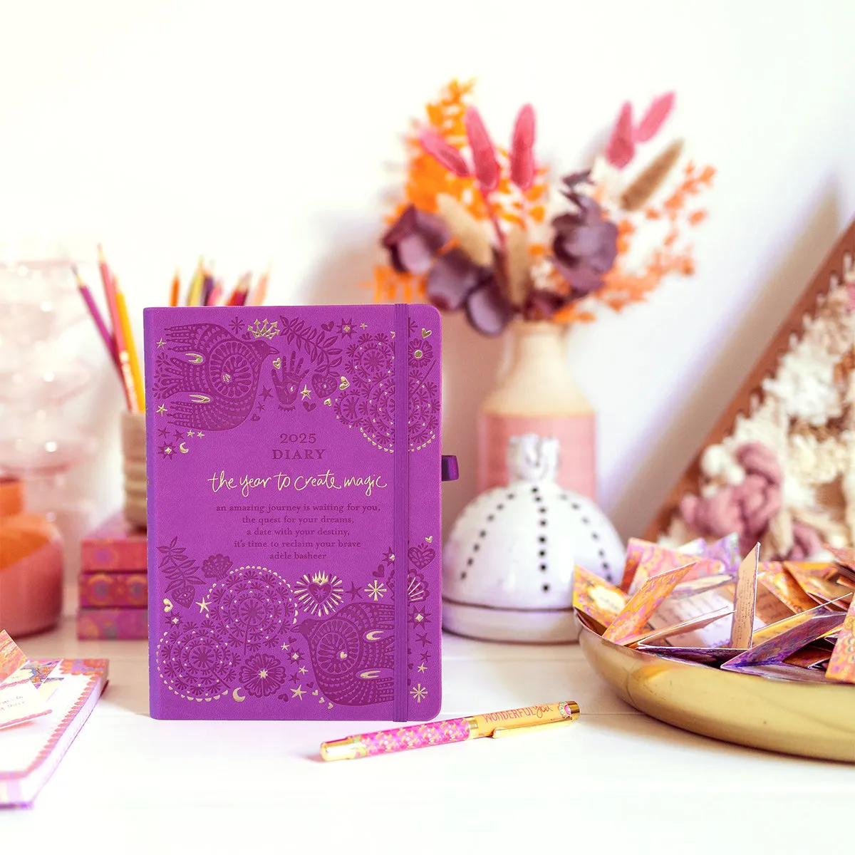 2025 Diary Planner | The Year to Create Magic - Berry Bliss Purple