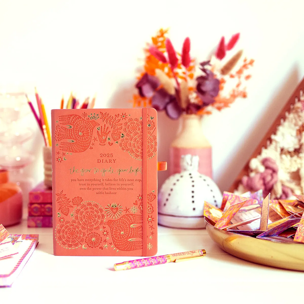2025 Diary Planner | The Year to Ignite Your Light - Peach
