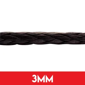 3mm Dyneema SK78 Rope Rig 12 - Black