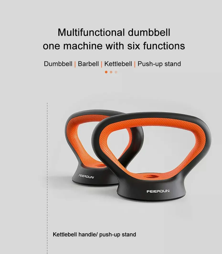 4 in 1 Adjustable 40Kg Dumbbell, Barbell, Kettlebell, Push-Up Stands Fitness Gym Home Work Out Set