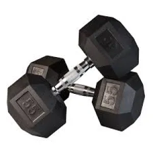 55LB-75LB Rubber Hexagon Dumbbells