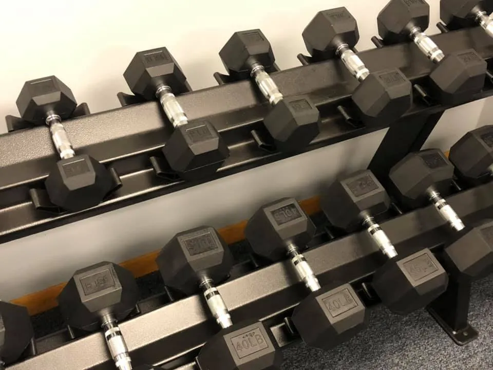 55LB-75LB Rubber Hexagon Dumbbells
