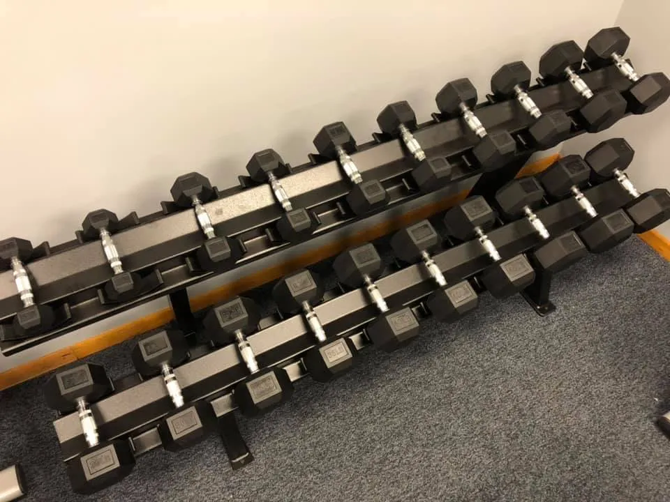 55LB-75LB Rubber Hexagon Dumbbells