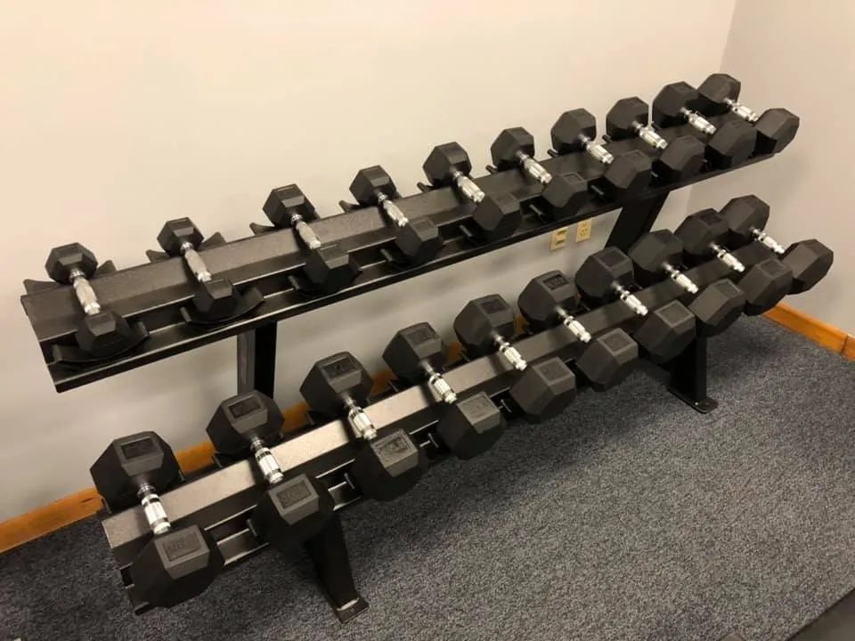 55LB-75LB Rubber Hexagon Dumbbells