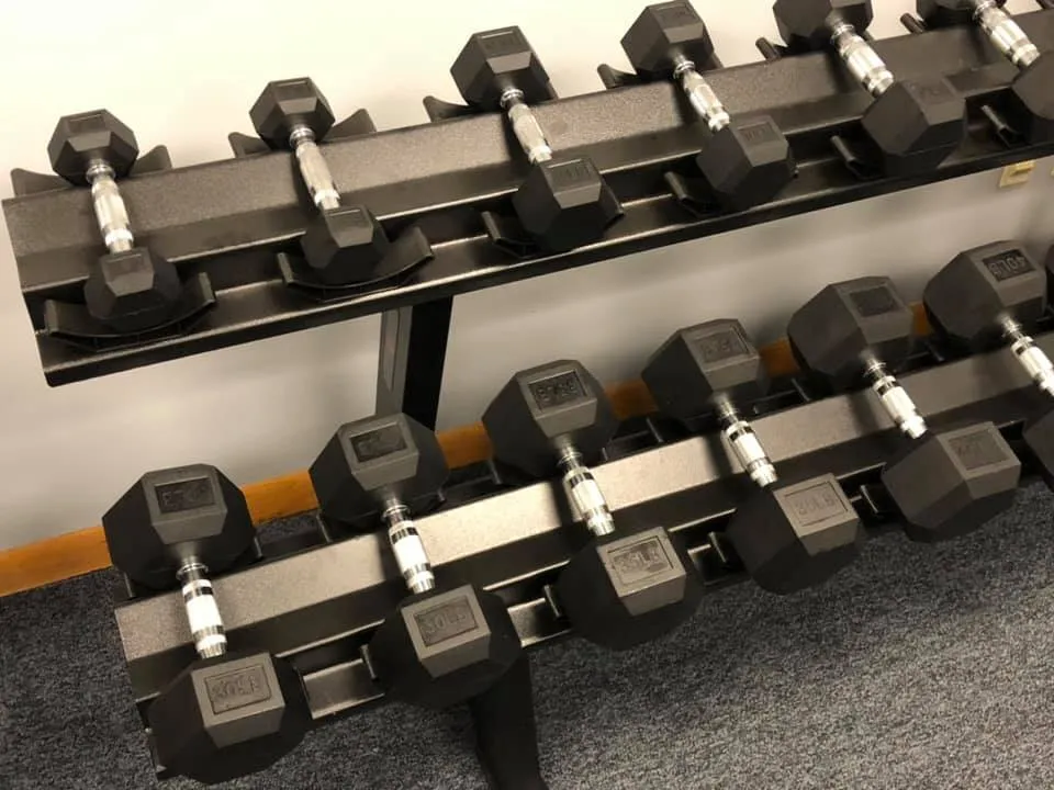 55LB-75LB Rubber Hexagon Dumbbells
