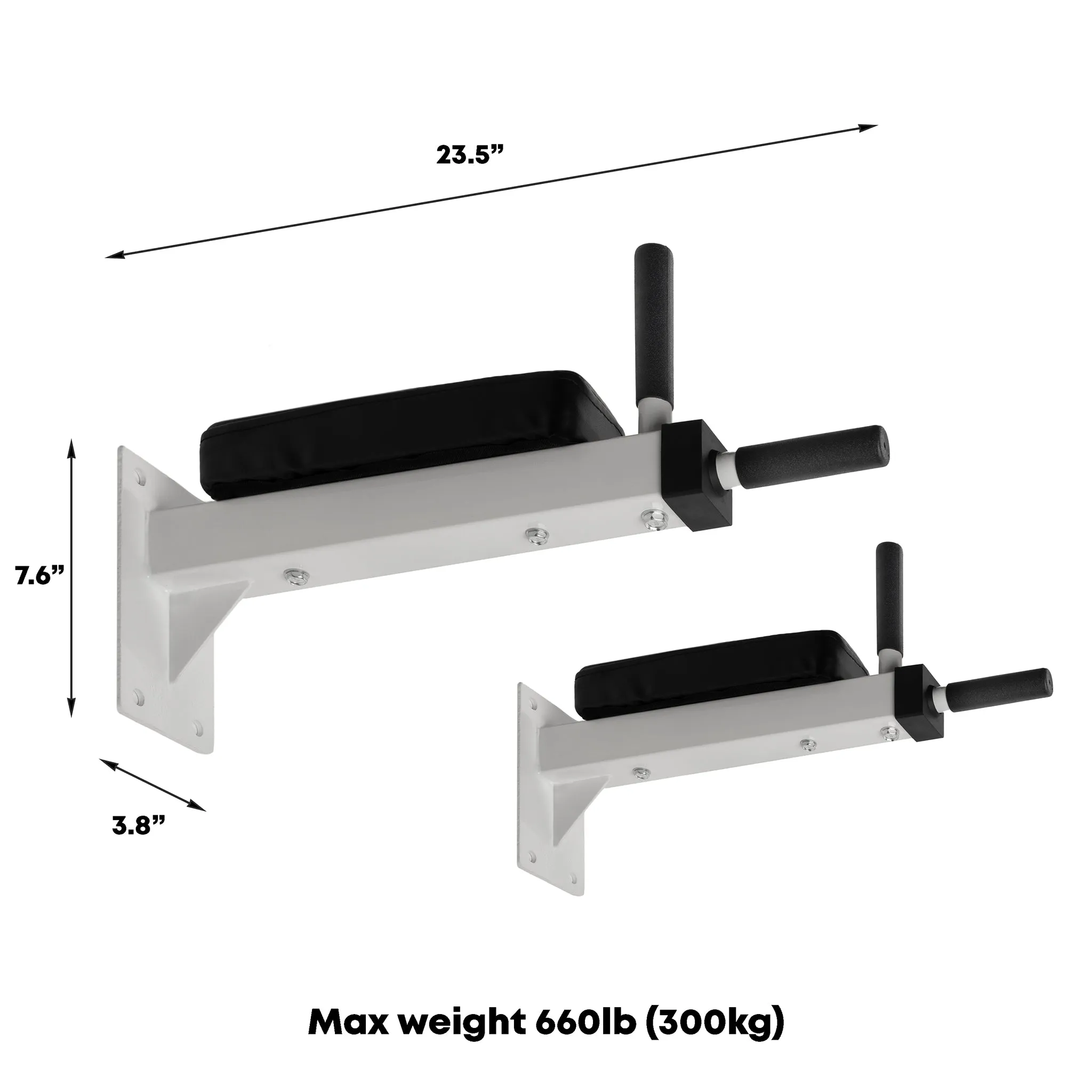 AmStaff Dip Bar Knee Raise Bars - Wall Mounted