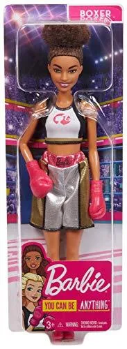 Barbie Boxer Doll, Brunette Wearing Pink Boxing Gloves