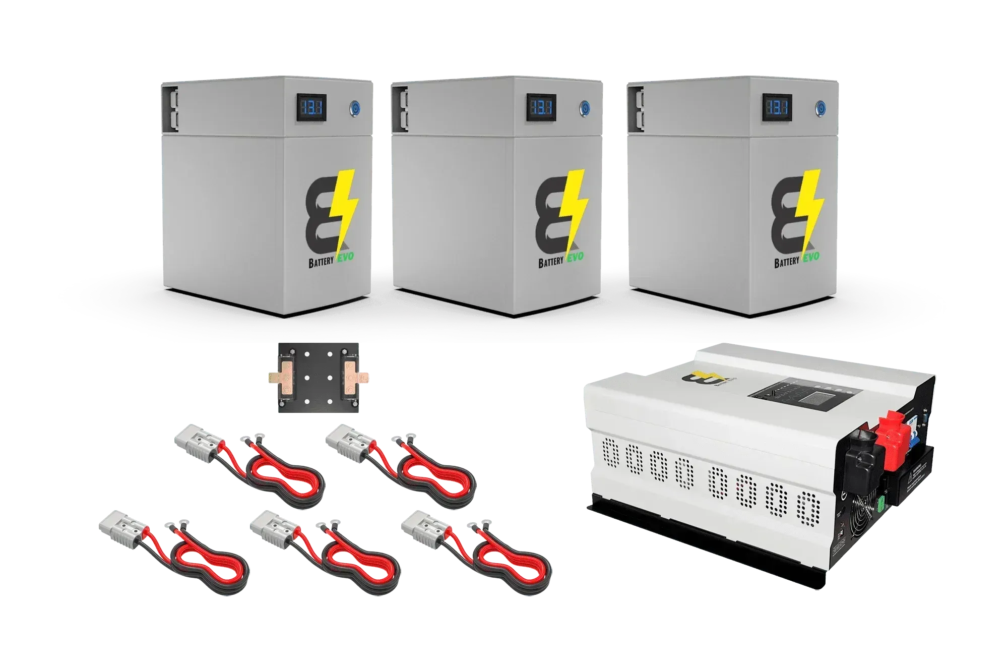 BatteryEVO 12V OWL Max 2 3X Inverter Kit (690Ah - 9 kWh | 3kW Inverter)