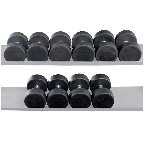 Body-Solid Round Rubber Coated Dumbbell Sets SDPS - Durable Chrome Handles & Virgin Rubber Coating