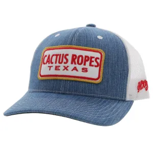 Cactus Ropes Hooey Snapback Denim and White