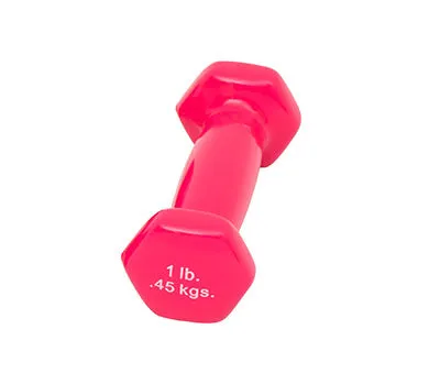 CanDo Vinyl Coated Dumbbell, Yellow (9 lb), Pair