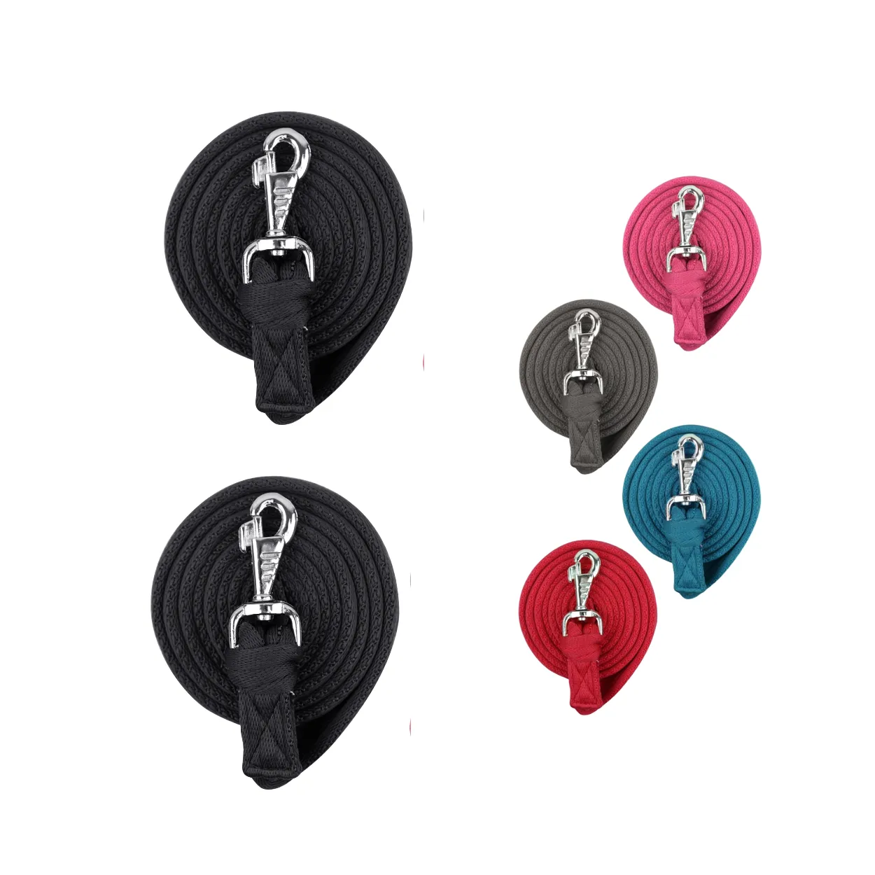 Derby Originals 7’ and 10’ Premium Softgrip Cotton Lead Ropes Lot of 2 with Replaceable Snap
