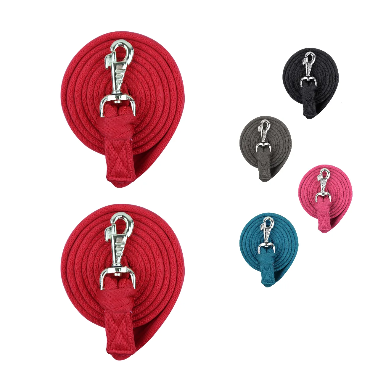 Derby Originals 7’ and 10’ Premium Softgrip Cotton Lead Ropes Lot of 2 with Replaceable Snap