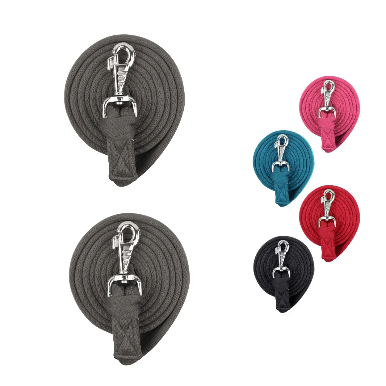 Derby Originals 7’ and 10’ Premium Softgrip Cotton Lead Ropes Lot of 2 with Replaceable Snap
