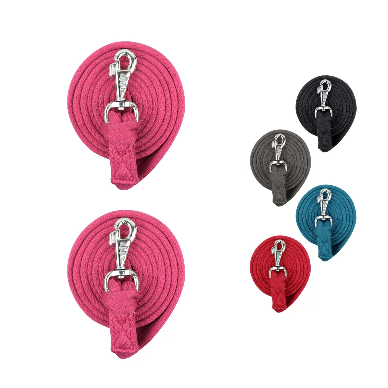 Derby Originals 7’ and 10’ Premium Softgrip Cotton Lead Ropes Lot of 2 with Replaceable Snap