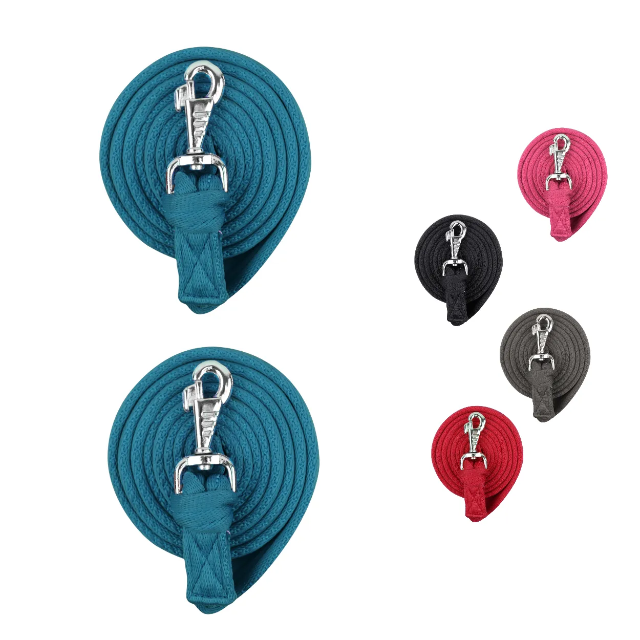 Derby Originals 7’ and 10’ Premium Softgrip Cotton Lead Ropes Lot of 2 with Replaceable Snap