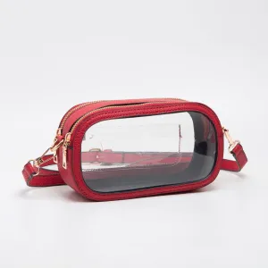 Double Zipper Oval Clear Gameday Stadium Bag