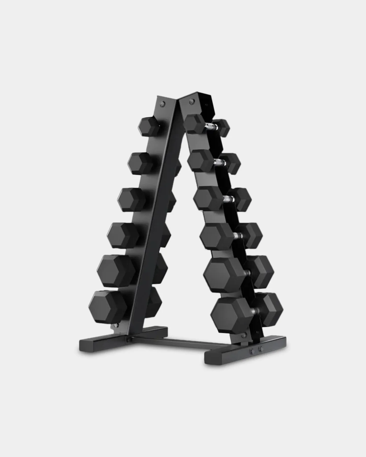Epic Fitness Epic Fitness 210-Pound Hex Dumbbell Set with Heavy Duty A-Frame Rack