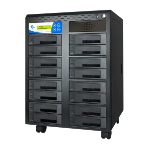 EZ Dupe 1 to 15 SATA Hard Drive / SSD Duplicator & Sanitizer - HDD Cloner 36GB/Min