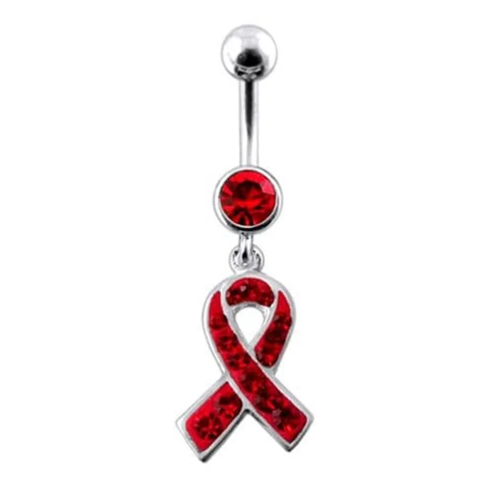 Fancy Cross Logo Dangling Belly Ring