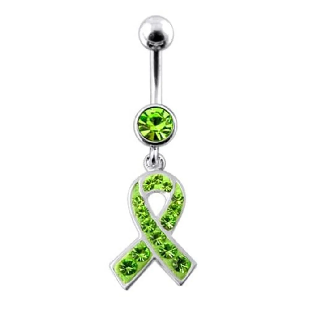 Fancy Cross Logo Dangling Belly Ring