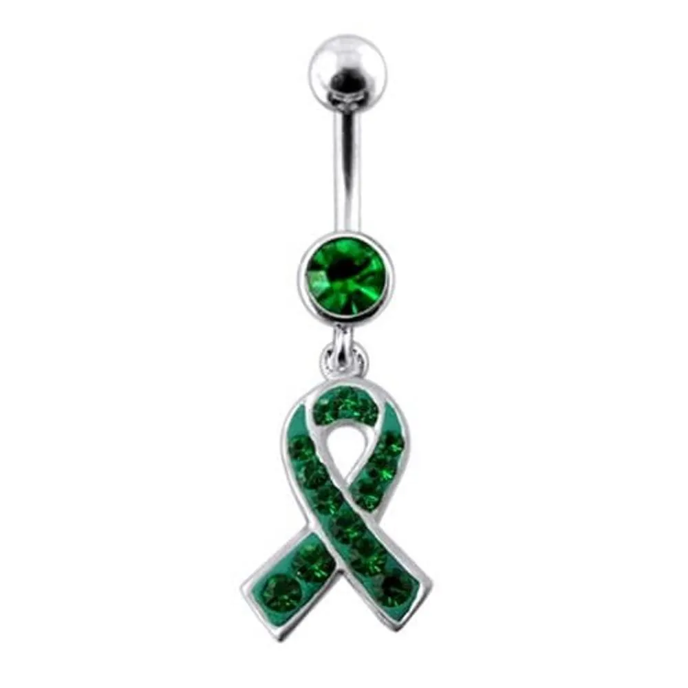 Fancy Cross Logo Dangling Belly Ring