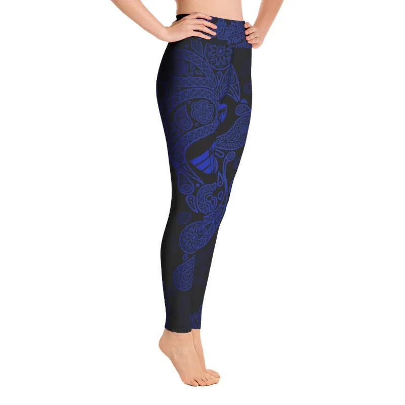 FD Paisley Skull Print High Waisted Leggings