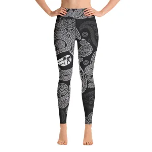 FD Paisley Skull Print High Waisted Leggings
