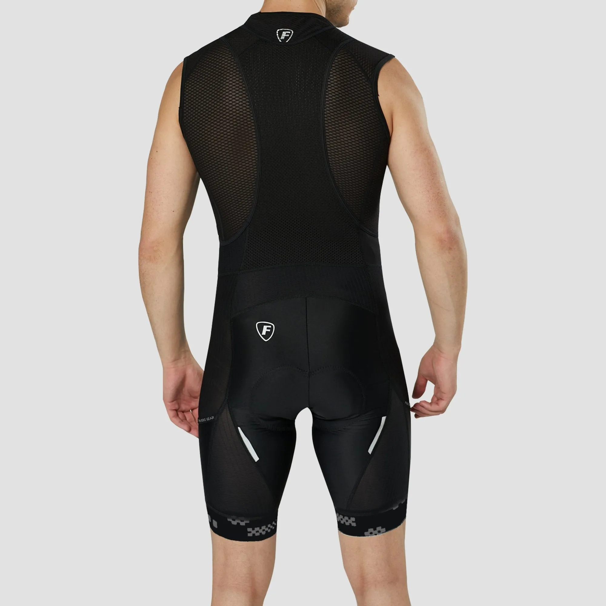 Fdx All Day Black Men's Gel Padded Summer Cycling Cargo Bib Shorts