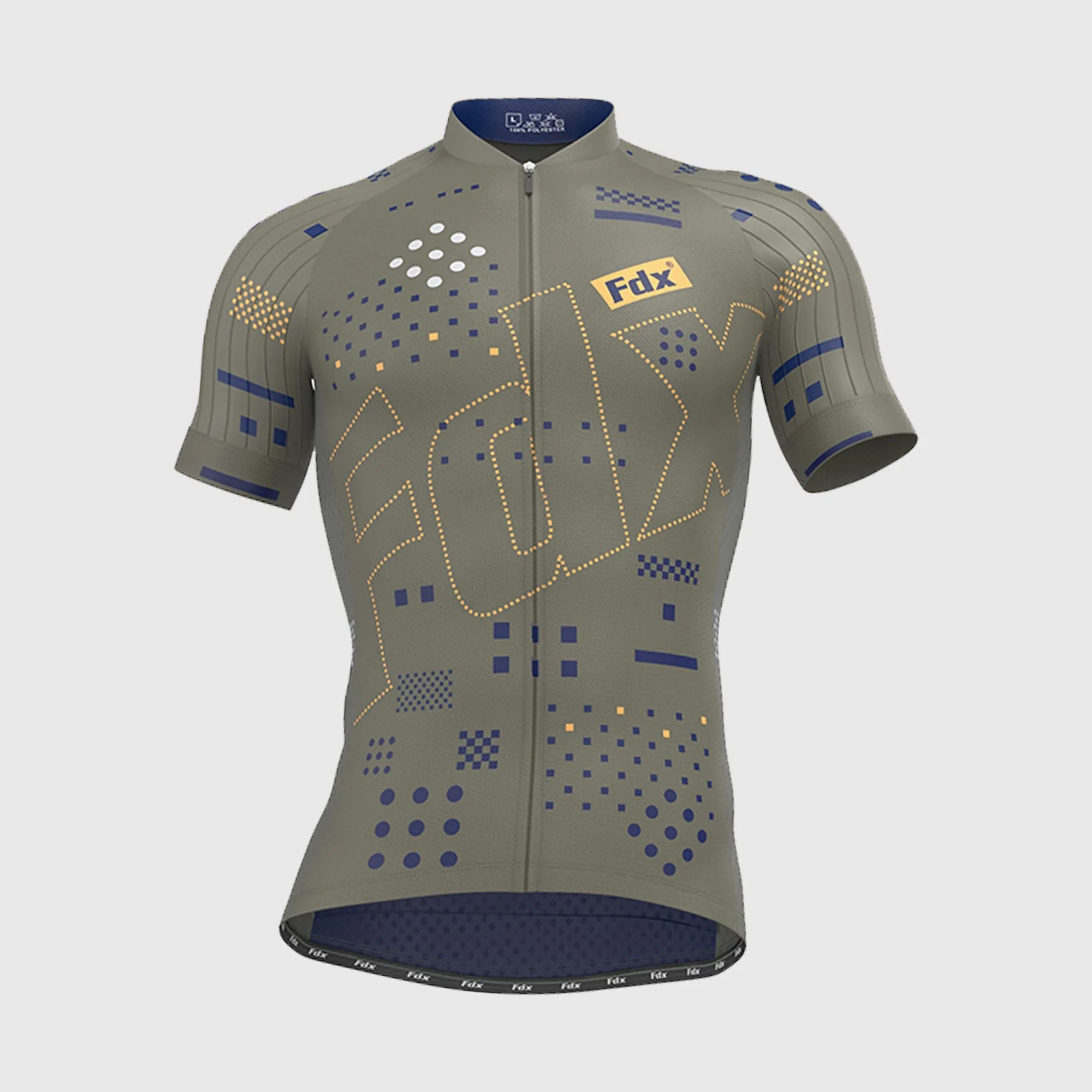 Fdx All Day Green Men's Short Sleeve Summer Cycling Jersey